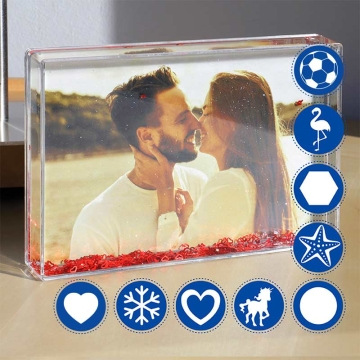 Porta-fotos de água