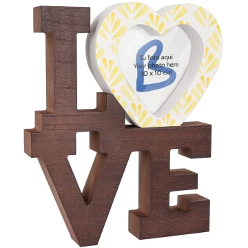 Wooden Photo Frame Love Heart