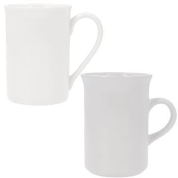 Hohe Sublimationstasse mit abgerundetem Rand
