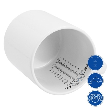 Sublimable Mugs with Printed Interior Measuring Guide