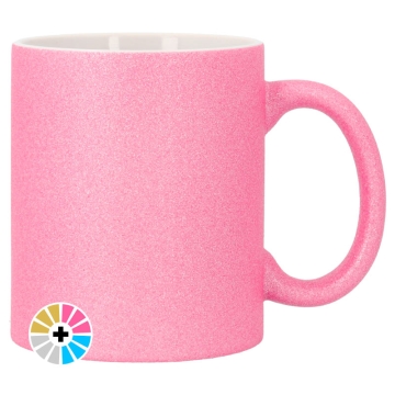 Canecas para sublimação com acabamento glitter