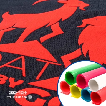 Textilflockfolie Neon und Blockout-Weiß - Tubitherm