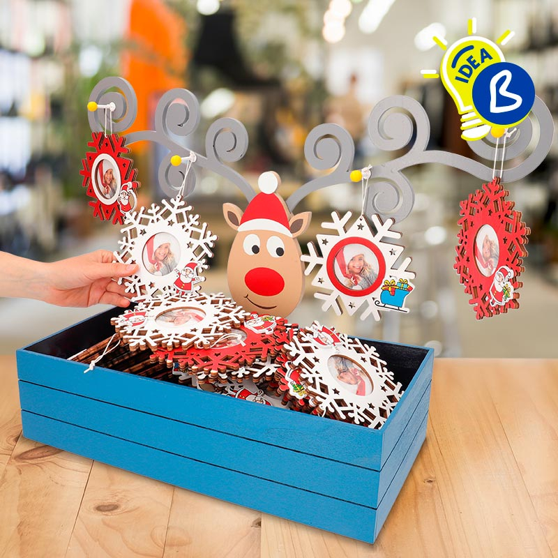 Noël - adornos arbol navidad forma nieve expositor 36 pcs d1 - Top 7 des idées de boules et d'ornements de Noël personnalisés