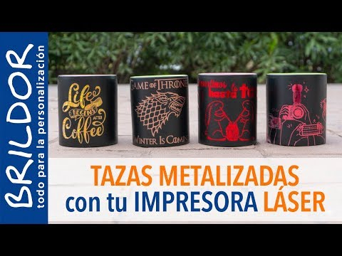 IDEAS para TAZAS 4: METALIZADAS con TRANSFER Y FOIL