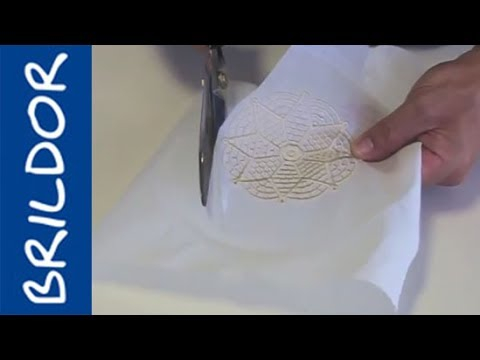 Cómo bordar un tapete de macramé con entretela termofusible