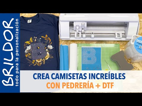 PIERRERIE TEXTILE et DTF avec pochoir sur CAMEO 5