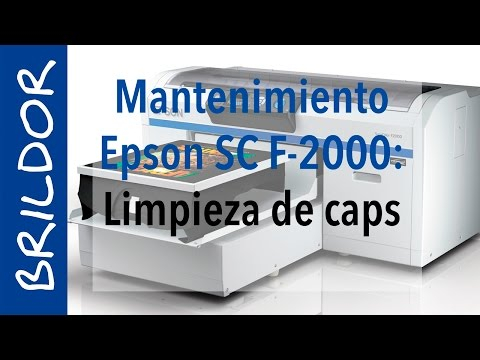 Mantenimiento Epson SC F2000: Limpieza de Caps