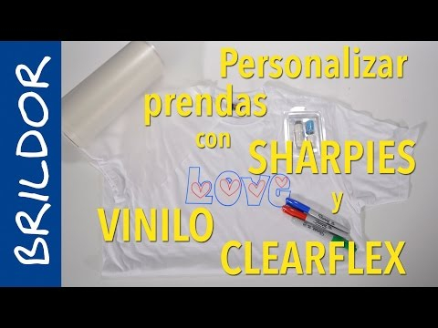 Personalizar prendas con sharpies y vinilo clearflex 