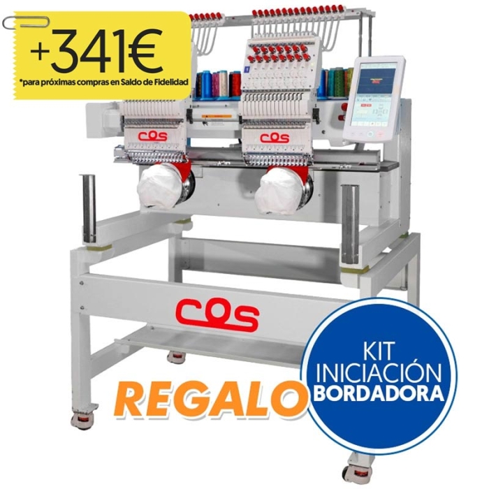 Máquina de bordar 2 cabezales con 15 agujas COS-W 1502