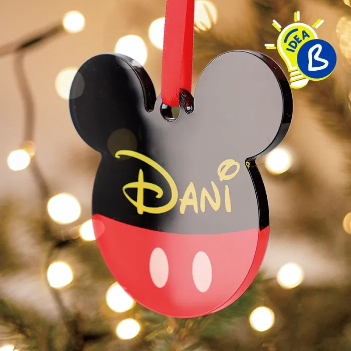 Décoration De Noël Personnalisée Avec Prénom - En MDF à Suspendre, Ruban Inclus - Réf 06, Fabriqué En France
