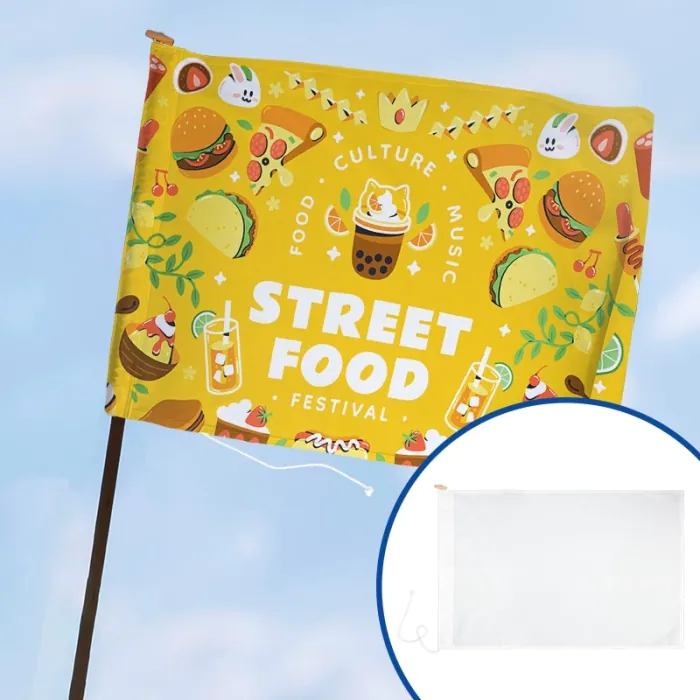  Banderas de tela sublimable - Ejemplo de personalización