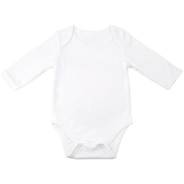 Body bébé pour sublimation à manches longues - Toucher coton