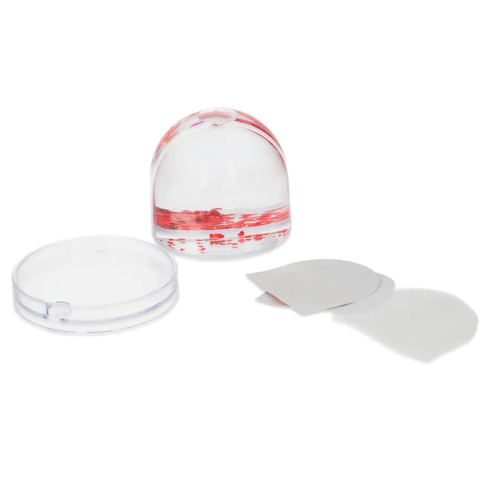 Bola de nieve corazones rojos con foto  - Sin carátulas y esponja 