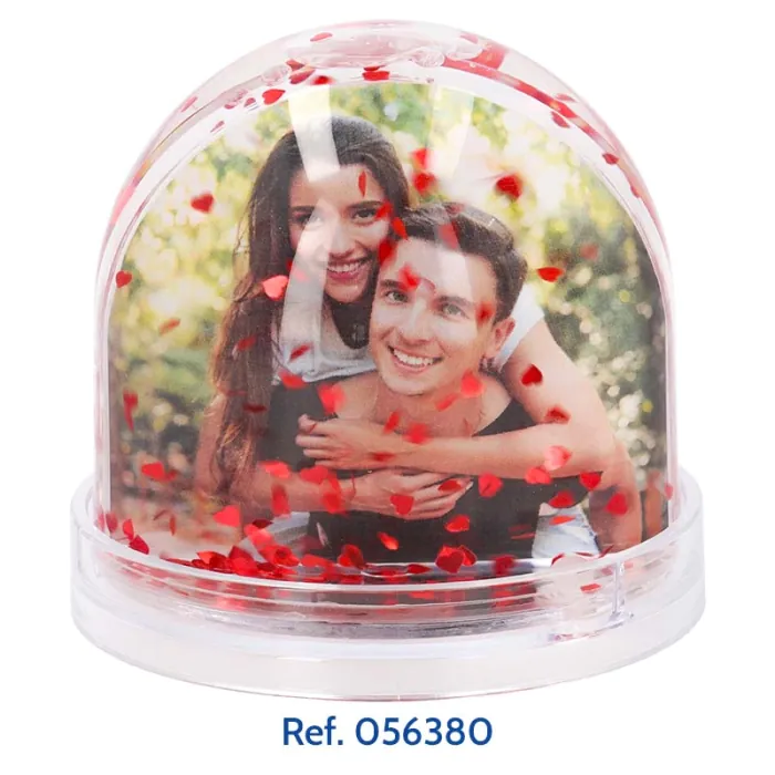 Boules à neige photo - Cœurs rouges