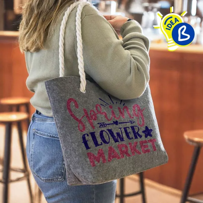 Bolsas fieltro reciclado sublimable con asas cordón BRILDOR ®