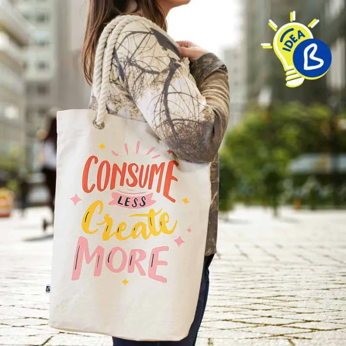 Bolsas tote con asas de cuerda 100% algodón 280g BRILDOR ®