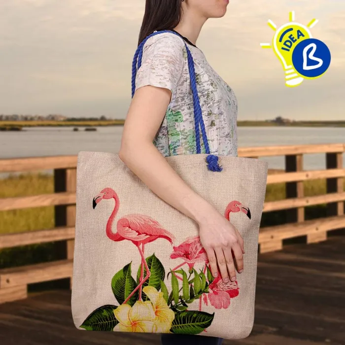 Bordado Bolsos De Tela Arpillera Bolso De Yute Salei Rojo |Salei