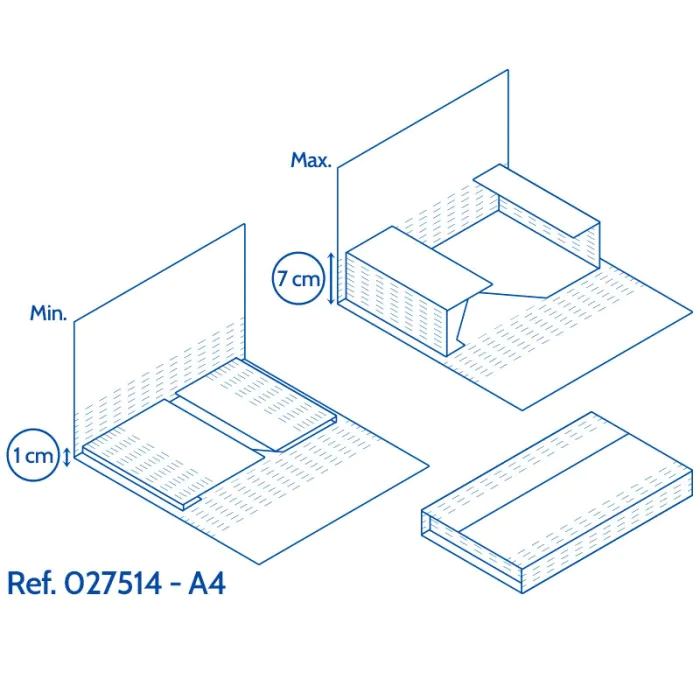 Dimensions étui-croix A4