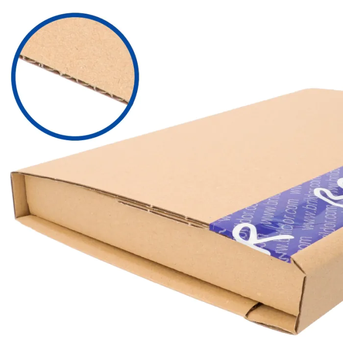 Étui carton simple cannelure B et rebords renforcés