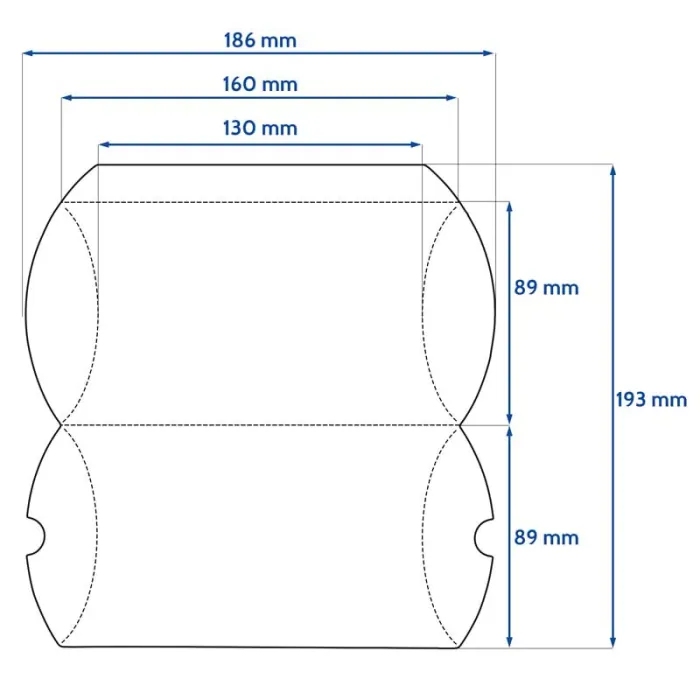Sublimable Cardboard Jewellery Gift Boxes - Pillow Dimensions