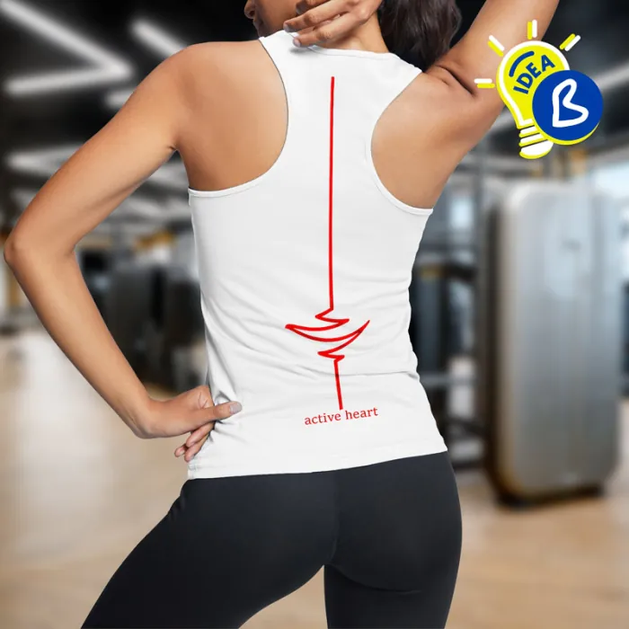 Sublimatable Women's Technical Tank Tops 140g - Example of personalisation and use 