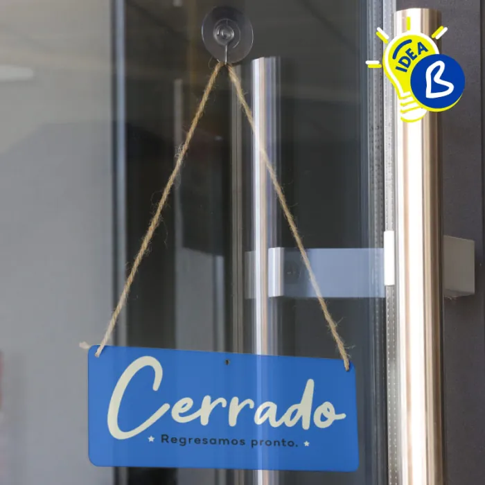 Ejemplo de cartel personalizado - Cerrado