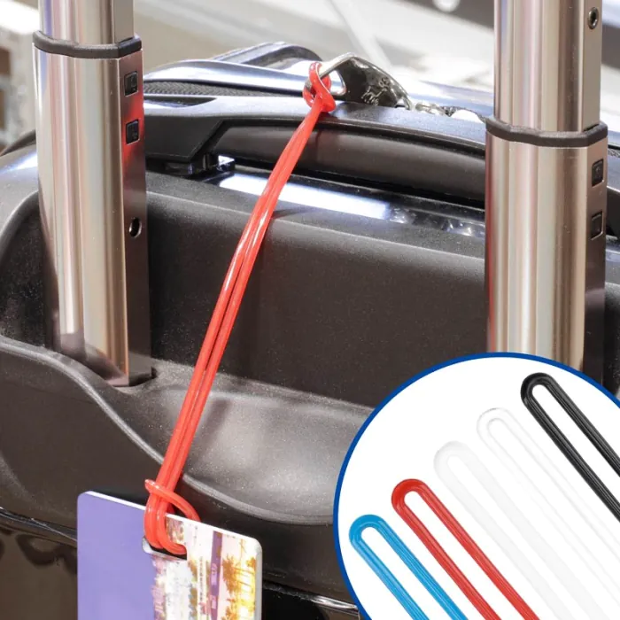 100 Boucles D'étiquettes De Bagages En Plastique Bleu - Neuves