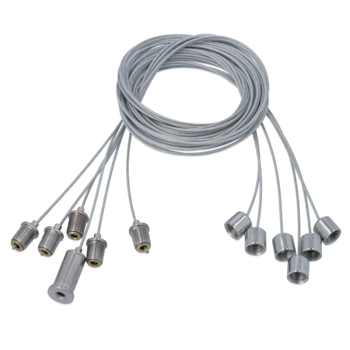 Kits pour suspendre des panneaux - Câble 5 tendeurs