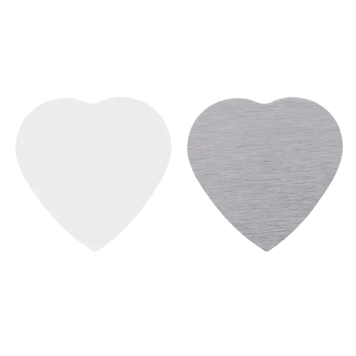 Sublimation Heart Ashes Holder Memorial Necklace - Front and back of the sheet