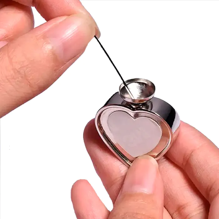 Sublimation Heart Ashes Holder Memorial Necklace - Funnel and Needle