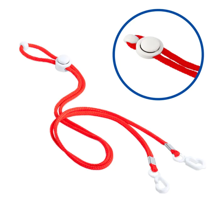 Cordones para colgar mascarillas - Detalle del ajustador