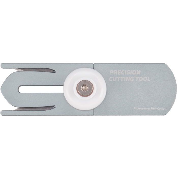 Cutter de seguridad doble hoja con guía de corte