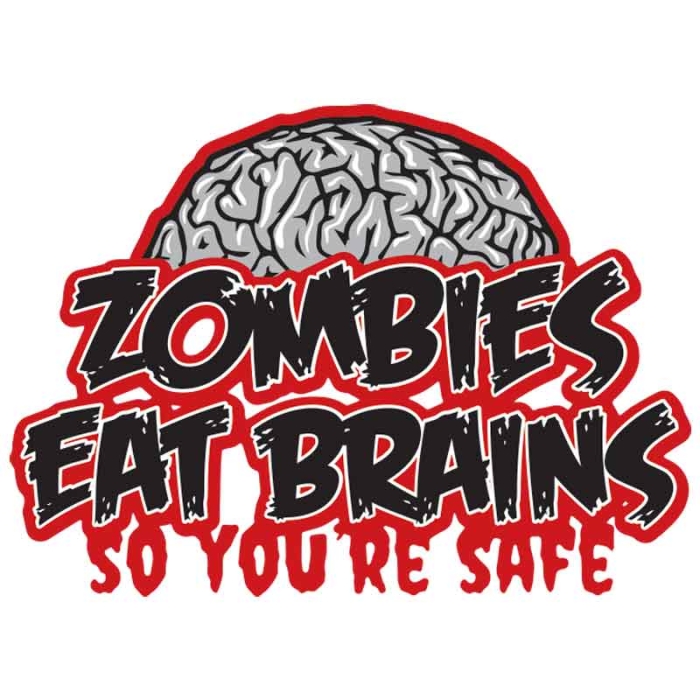 Diseño Transfer Zombies eat brains pack 4 uds