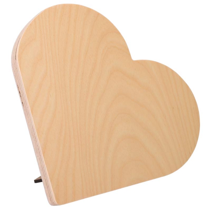 Fotopaneles Corazón madera natural DM15 sublimable con soporte