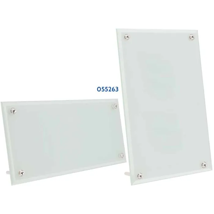 Fotopaneles de cristal esmerilado sublimable - Modelo con 2 soporte