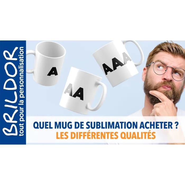 Mugs sublimables avec anse et intérieur colorés
