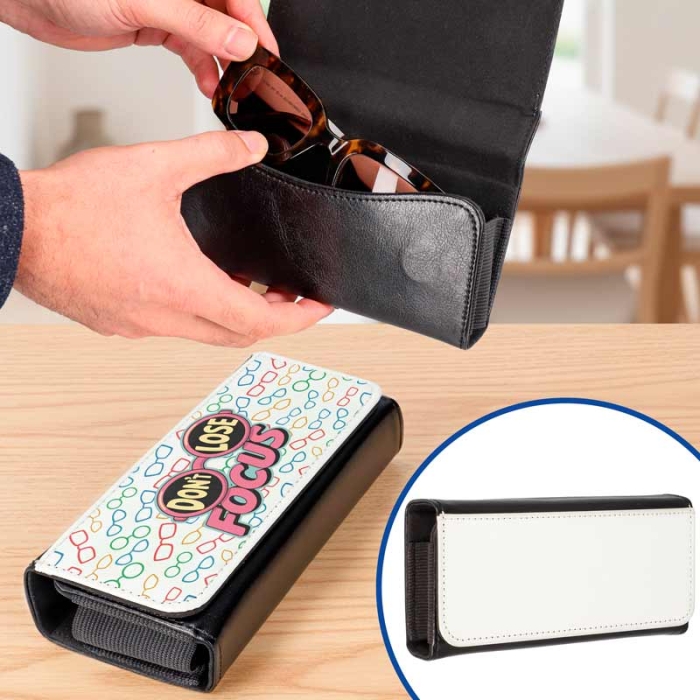 Sublimable Faux Leather Glasses Case