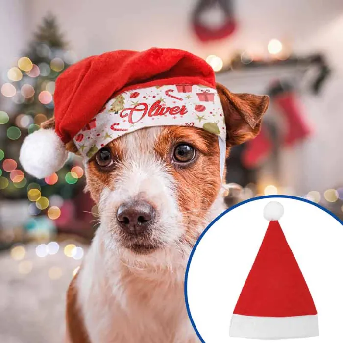 Sublimable Santa Hats for Pets BRILDOR ®