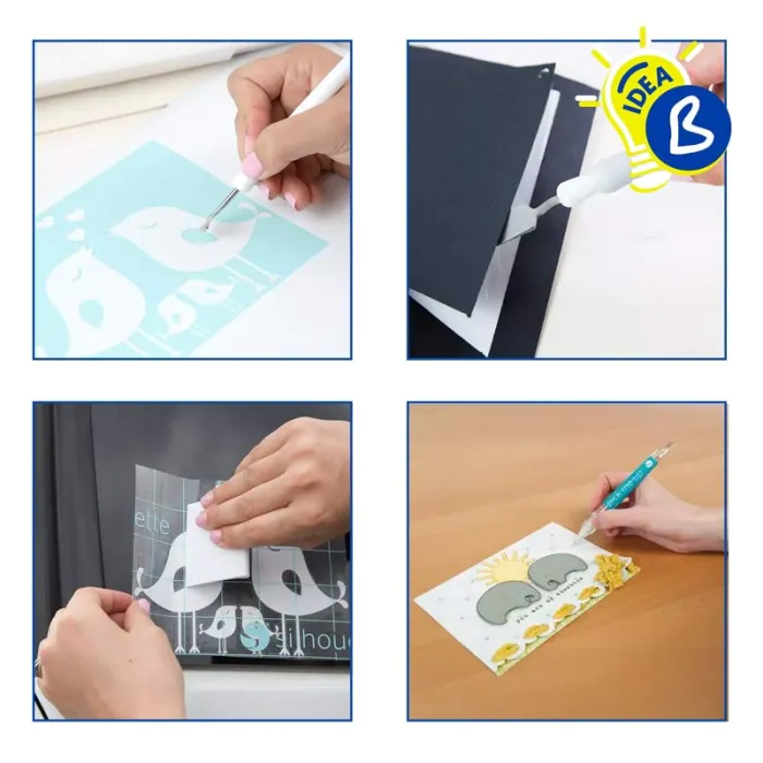 Set herramientas descarte Silhouette - Ejemplo de uso