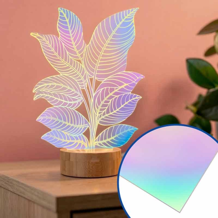 Láminas acrílicas iridiscentes