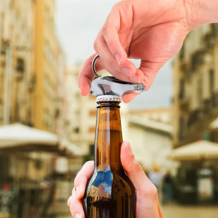 Metal Key Ring Nail Cutter and Opener - Example of use