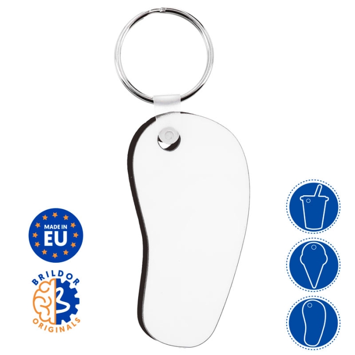 Porte-clés en bois DM3 sublimable double face - Été