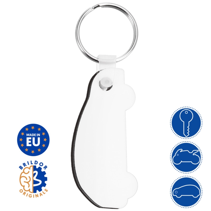 Sublimable MDF3 Wooden Key Rings Double Sided - Travel