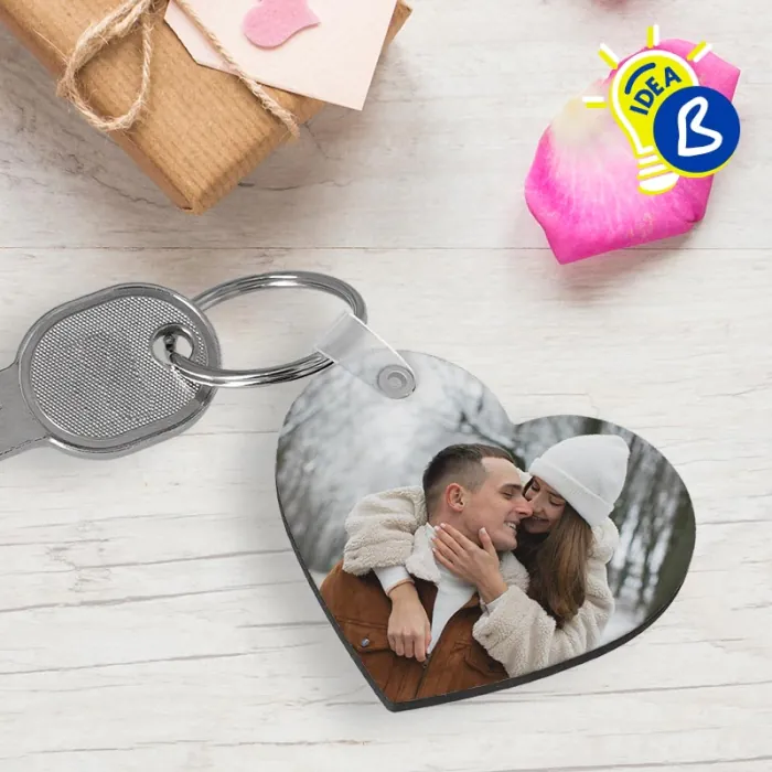Porte Cles Clé Clefs Rond Imprime Double Face