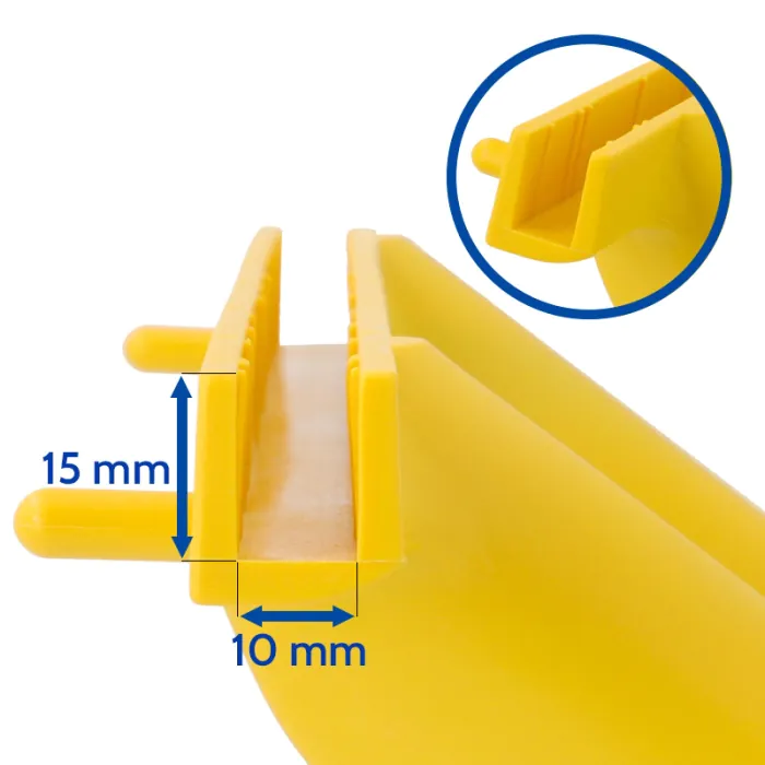 Mango ergonómico para gomas de serigrafía - Canal para introducir la goma