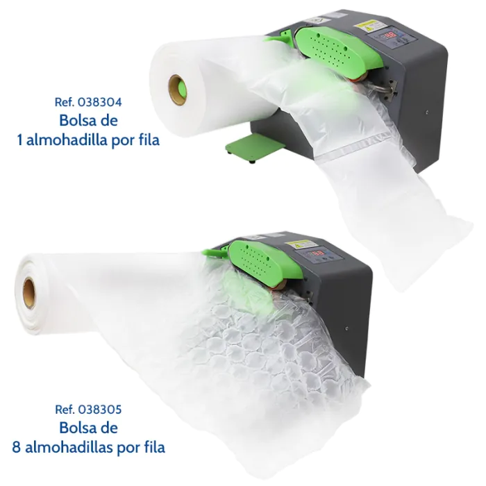 Máquina de inflado y burbujas de protección
