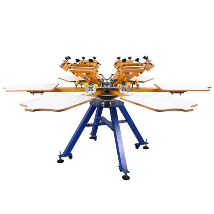 Máquina de serigrafía manual de 6 colores y 6 estaciones