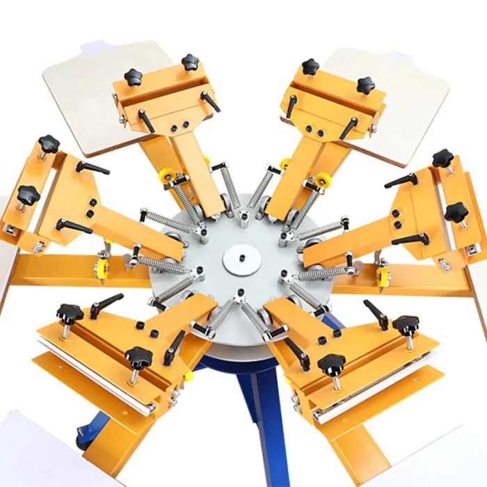 Parte central - Máquina de serigrafía 6 colores y 6 estaciones