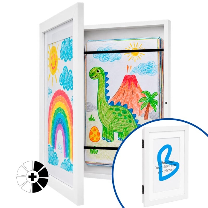 Cajas portafotos para dibujos infantiles