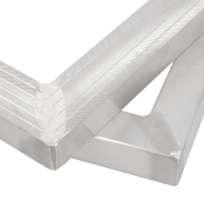 Marcos de aluminio para serigrafía - Detalle de las esquinas